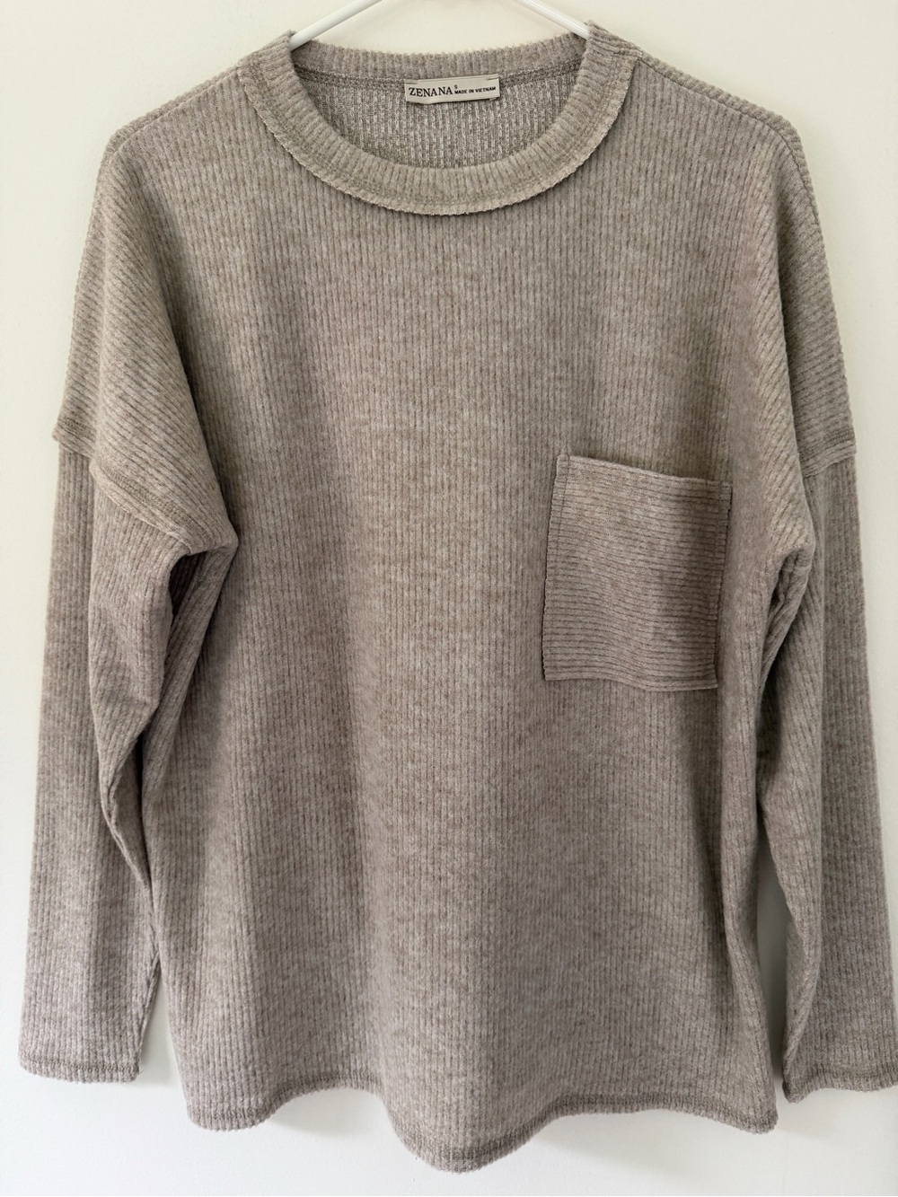 NWOT Zenana Ribbed Brushed Luxe Hacci Size S